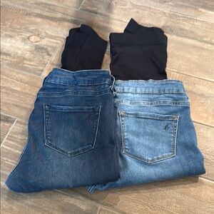 BLANQI Women's Skinny Jeans - Dark Blue and Light Blue